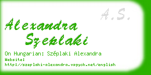 alexandra szeplaki business card