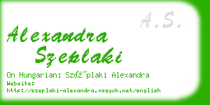 alexandra szeplaki business card